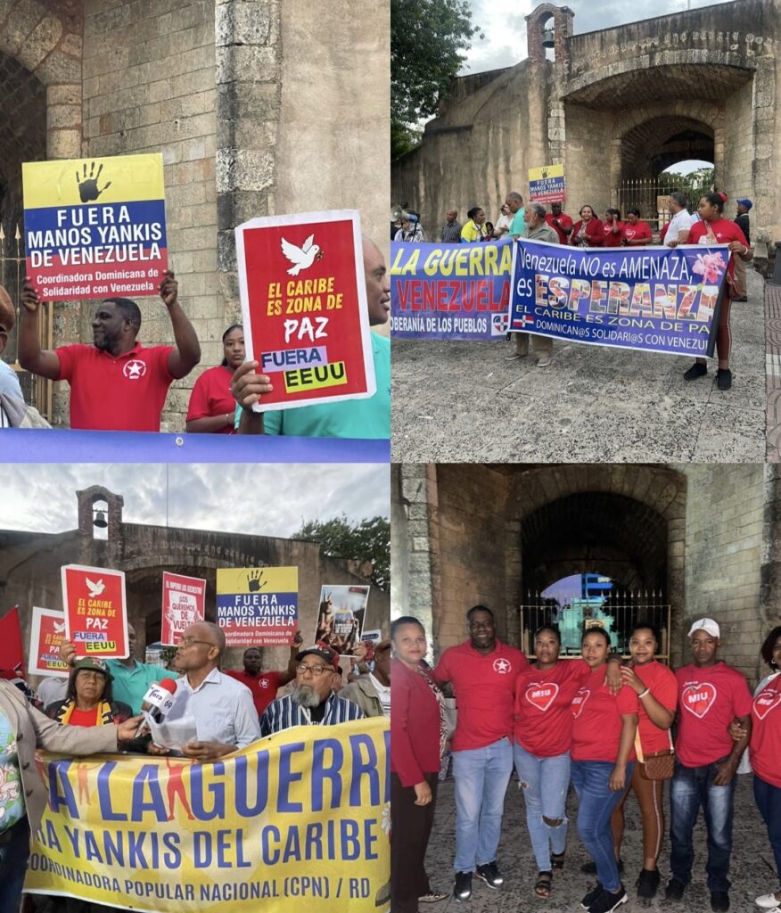 Plantón solidario con Venezuela desde el Parque Independencia